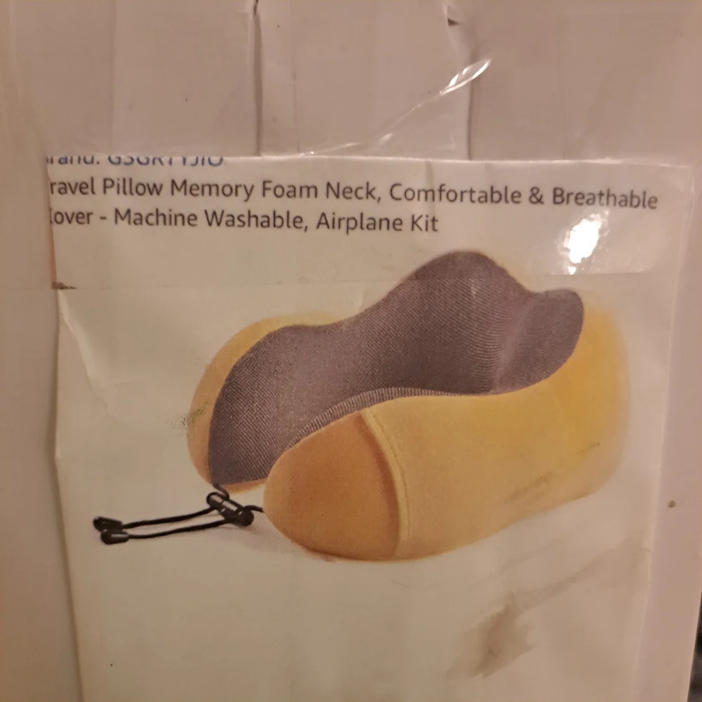 Yellow‎ and Gray Travel Pillow